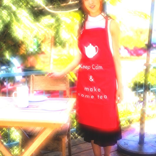 Keep Calm - maak tea Apron Schort