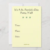 KEEP CALM Mod St. Patrick's Day Uitnodiging (Achterkant)