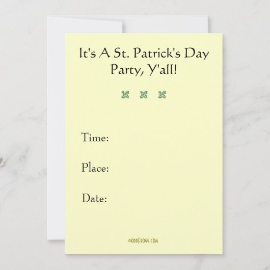 KEEP CALM Mod St. Patrick's Day Uitnodiging (Achterkant)