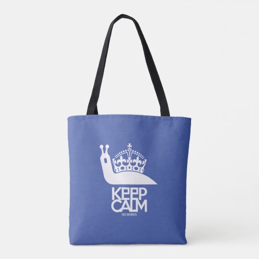 KEEP CALM NO WORDS BY MASANSER TOTE BAG (Achterkant)