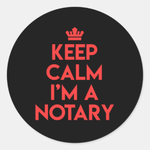Keep Calm Notional Public Lawyer Notional Attorney Ronde Sticker