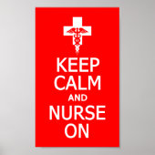 Keep Calm & Nurse On poster (Voorkant)