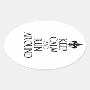 Keep Calm Ovale Sticker
