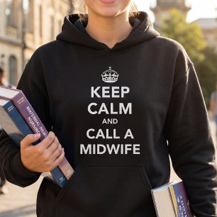 Keep Calm Parodie Toekomstige Verloskundige / Gy Hoodie