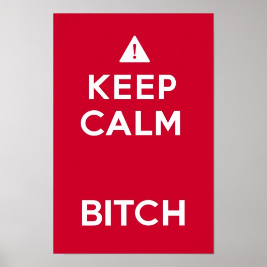 Keep Calm Parody Funny Poster (Voorkant)