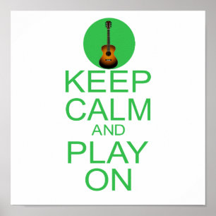 Keep Calm Parody Guitar Poster