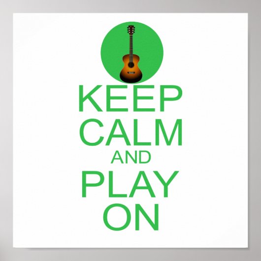 Keep Calm Parody Guitar Poster (Voorkant)