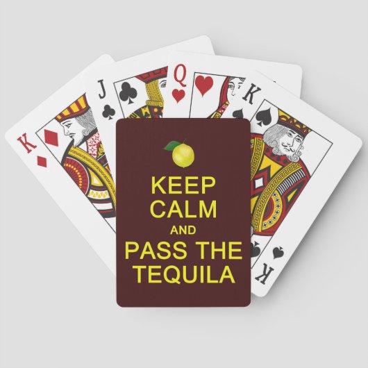 Keep Calm & Pass The Tequila playing cards Speelkaarten (Achterkant)