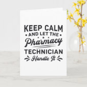 Keep Calm Pharmacy Technicia Kaart (Gele Bloem)