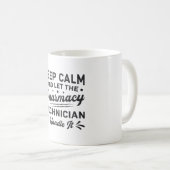 Keep Calm Pharmacy Technicia Koffiemok (Voorkant rechts)