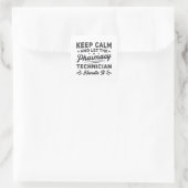 Keep Calm Pharmacy Technicia Vierkante Sticker (Tas)