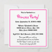 Keep Calm Pink Princess Song Karaoke Party Kaart (Achterkant)