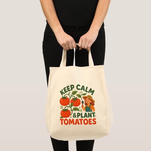Keep Calm & Plant Tomatoes Tote Bag (Voorkant (product))