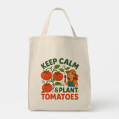 Keep Calm & Plant Tomatoes Tote Bag (Achterkant)