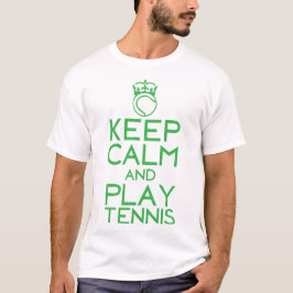 keep calm play tennisbaan t-shirt