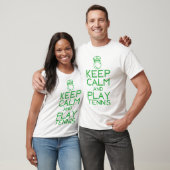 keep calm play tennisbaan t-shirt (Unisex)