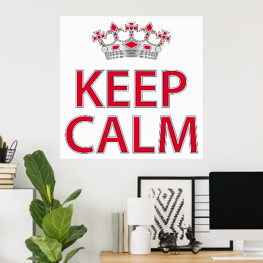Keep Calm  Poster (Thuiskantoor)