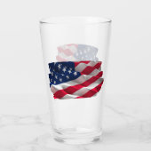 keep calm quote and vibrant american flag glas (Achterkant)