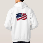 keep calm quote and vibrant american flag hoodie (Achterkant)