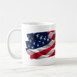 keep calm quote and vibrant american flag koffiemok