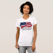 keep calm quote and vibrant american flag t-shirt (Voorkant volledig)