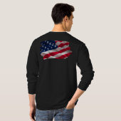 keep calm quote and vibrant american flag t-shirt (Achterkant volledig)