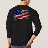 keep calm quote and vibrant american flag t-shirt (Achterkant)