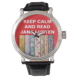 Keep Calm, Read Jane Austen Horloge
