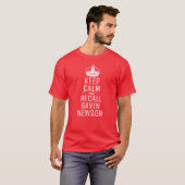 Keep Calm Recall Gavin Newsom T-shirt (Voorkant volledig)