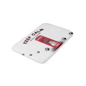 'Keep Calm' Red Phone Booth customizable Badmat (Gekanteld)