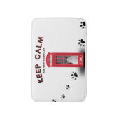 'Keep Calm' Red Phone Booth customizable Badmat (Voorkant Verticaal)