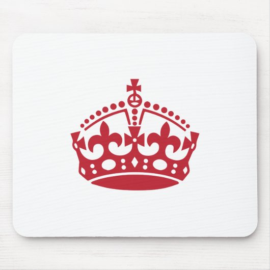 Keep calm red victory crown muismat (Voorkant)