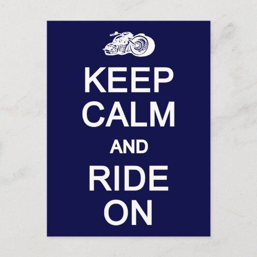 Keep Calm & Ride On postcard, customize Briefkaart (Voorkant)