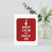 Keep Calm Rock on Briefkaart (Staand voorkant)
