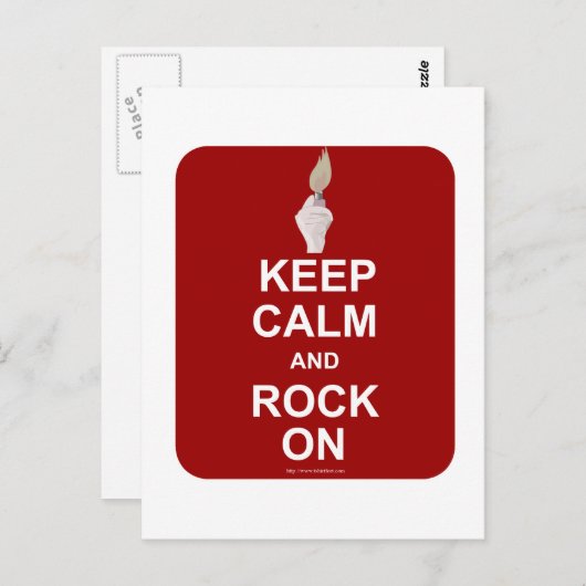 Keep Calm Rock on Briefkaart (Voorkant / Achterkant)