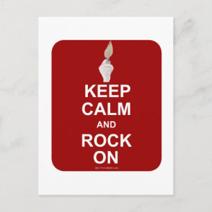 Keep Calm Rock on Briefkaart