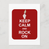 Keep Calm Rock on Briefkaart (Voorkant)