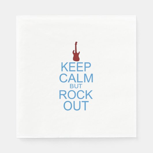 Keep Calm Rock Out beroemd gemaakt door Parody Servetten (Voorkant)