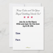 KEEP CALM Royal Wedding Street Party Uitnodiging (Achterkant)