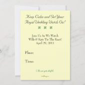 KEEP CALM Royal Wedding Watch Party Invite (Mod) Kaart (Achterkant)