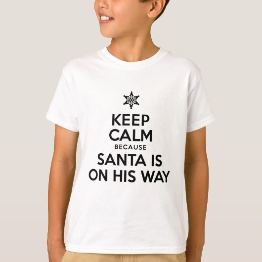 Keep Calm Santa T-shirt (Voorkant)