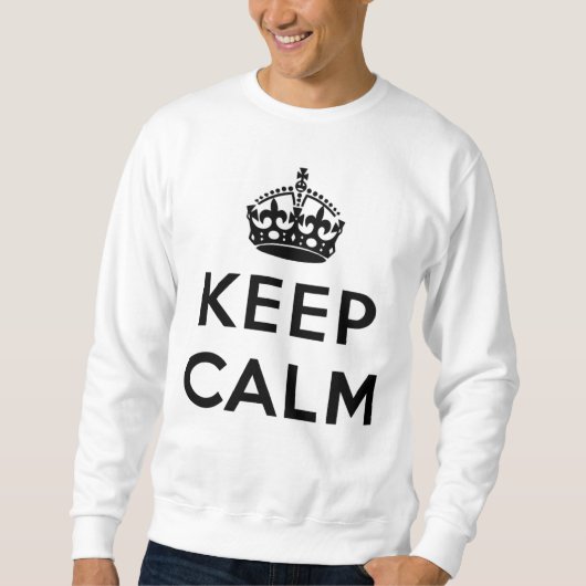 Keep Calm Sign - Keep Calm Iconic Zwart-wit Trui (Voorkant)