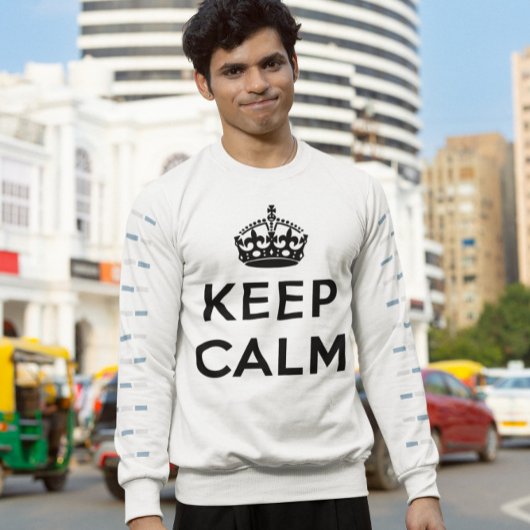 Keep Calm Sign - Keep Calm Iconic Zwart-wit Trui