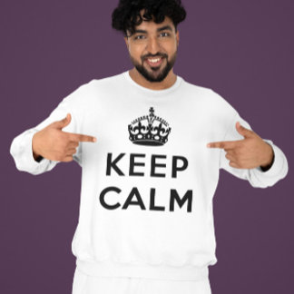 Keep Calm Sign - Keep Calm Iconic Zwart-wit Trui