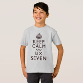 Keep Calm Six Seven Meme Virale Humor Kleding T-shirt (Voorkant volledig)