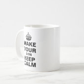Keep Calm Sjabloon Koffiemok (Voorkant links)