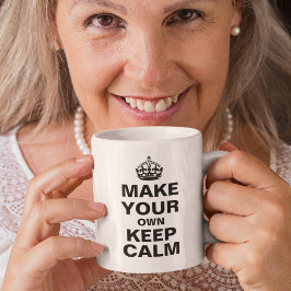 Keep Calm Sjabloon Koffiemok