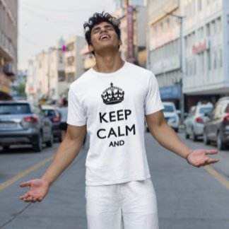 Keep Calm Slogan - Blijf kalm Motivatie Logo T-shirt