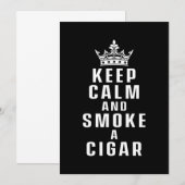 Keep Calm Smoke Cigar Smoker Humidor Cutter Gift Kaart (Voorkant / Achterkant)