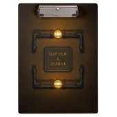 "Keep Calm & Steam On" - Industriële stoompunk Klembord (Voorkant)